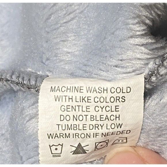 Marley Lilly Women's Monogrammed Furry Lined Sweatshirt Grey/Black Size S/M - Picture 5 of 5